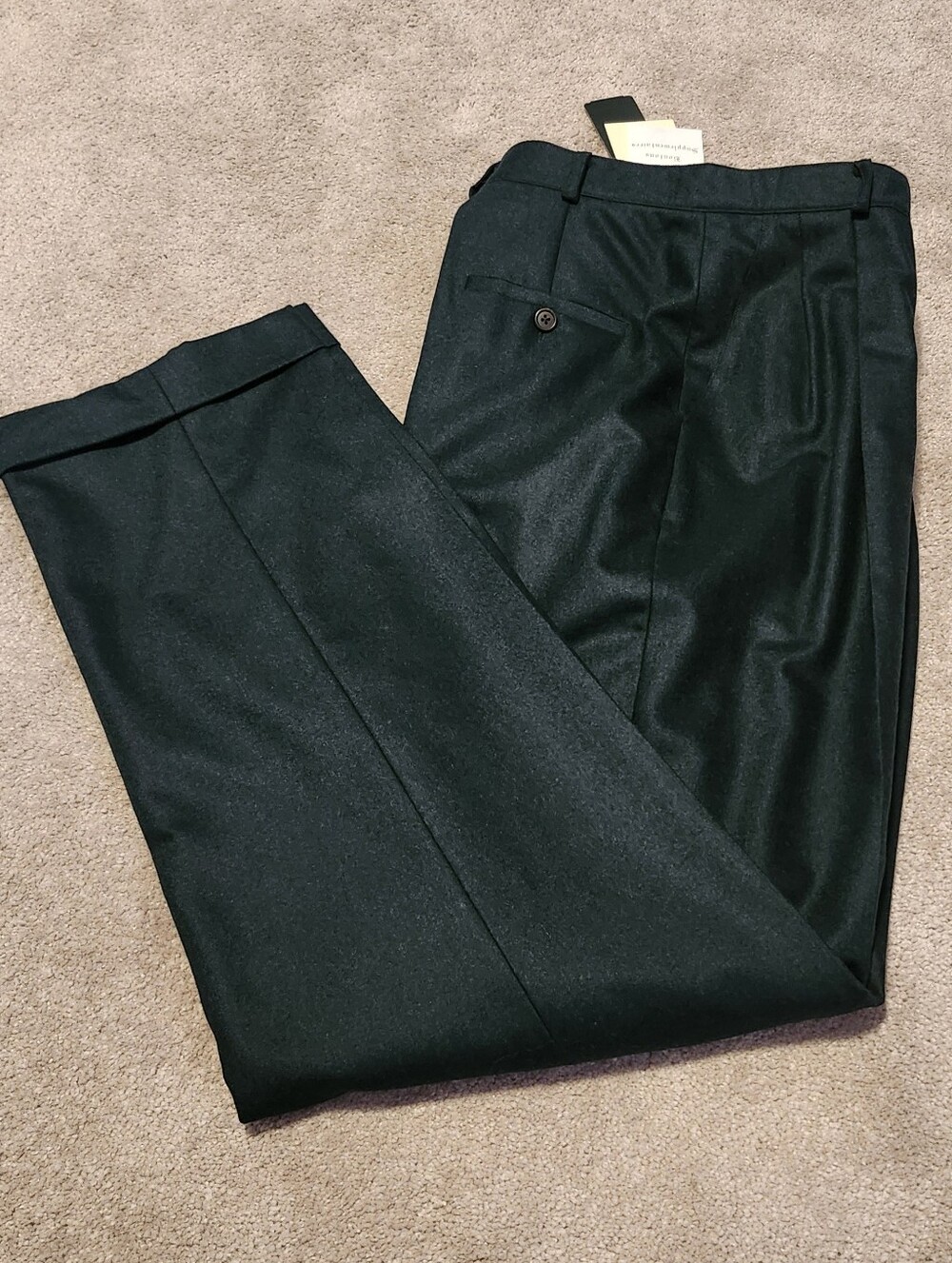 Lauren Ralph Lauren Vintage Pleated Wool Tailored Trousers Forest Green Size 4